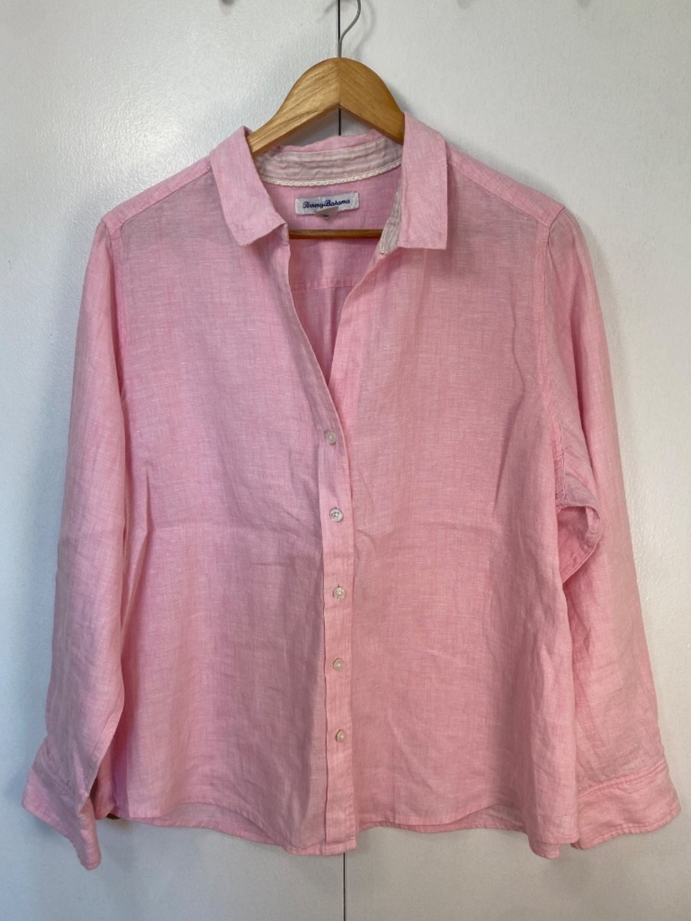 100% Linen Tommy Bahama Coastalina Long Sleeve Button Down Shirt